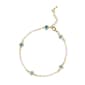 Jessica Simpson Imitation Yellow Gold Plated Evil Eye Anklet Set - image 3