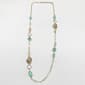 Ashley Cooper(tm) Aqua Mixed Media Bead Station Illusion Necklace - image 1