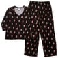 Womens HUE&#40;R&#41; Long Sleeve Gingerbread Ribbed Pajama Set - image 1