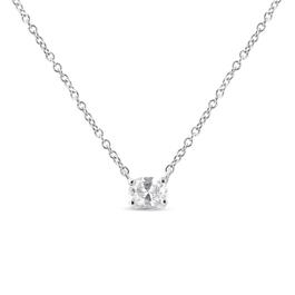 Haus of Brilliance White Gold Oval Shape Diamond Pendant Necklace