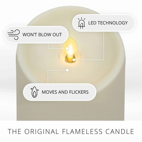 Melted Matte Moving Flame Pillar Candle - 8.5in.