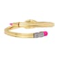 Betsey Johnson Pencil Motif Hinged Bange Bracelet - image 1
