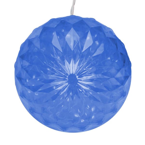 Northlight Seasonal Blue LED Hanging Crystal Sphere Decor - image 