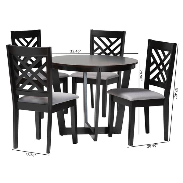Baxton Studio Alena Modern 5pc. Dining Set
