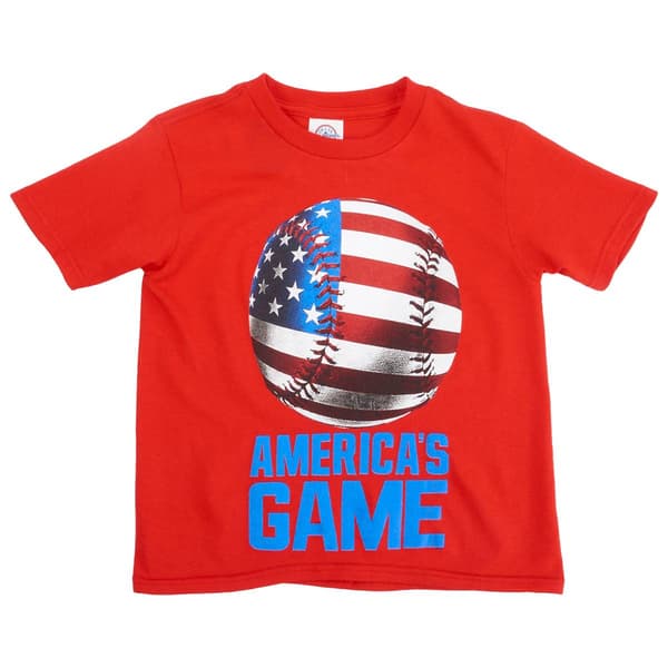Boys &#40;4-7&#41; Patriotic America''s Game Short Sleeve Tee - image 