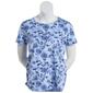 Womens Shenanigans Short Sleeve Crew Neck Cameo Floral Tee - image 1