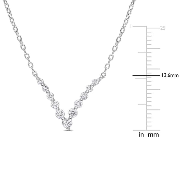 Platinum Plated 1/3ctw Diamond Necklace