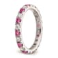 Pure Fire 14kt. White Gold Lab Created Pink Sapphire Band - image 5