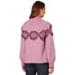 Womens Democracy Long Sleeve Turtleneck Jacquard w/Fringe Sweater - image 2