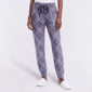 Petite Jessica Simpson Rainbow & Plaid Velour Pajama Joggers - image 1