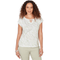 Womens Heart''s of Palm Bloom Service Printed Poly T Sleeve Top - image 1