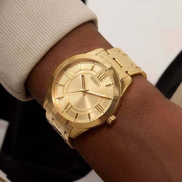 Mens GUESS Gold-Tone Analog Watch - GW0893G3
