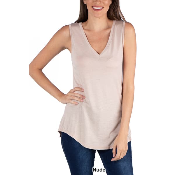 Plus Size 24/7 Comfort Apparel V-Neck Tunic Tank Top