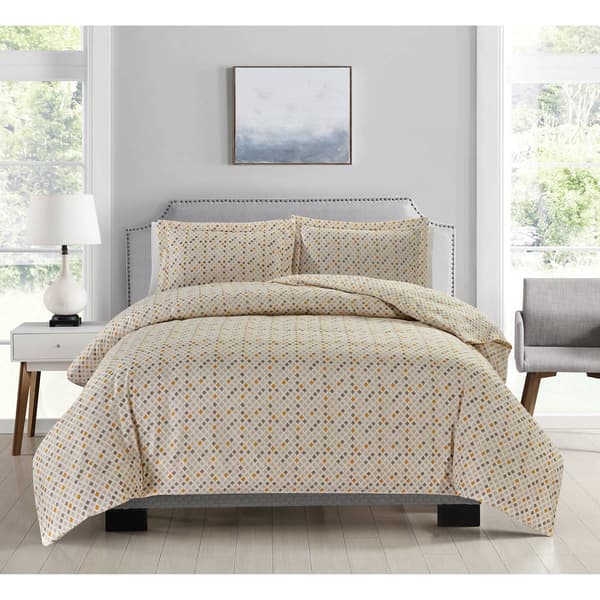 Bibb Home Melange 4pc. Duvet & Down Alternative Comforter Set