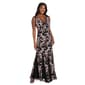 Petite R&M Richards Sleeveless V Neck Two Tone Lace Gown - image 1
