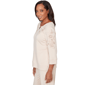 Womens Alfred Dunner Seville Floral Cutout Keyhole Neck Blouse - image 4