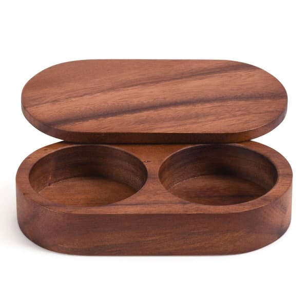 Kalmar Home Acacia Wood Salt & Pepper Pinch Pot - image 