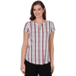 Petite Emaline Sapphire Serenade II Stripe Rope Blouse - image 1