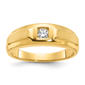 Mens Gentlemens Classics(tm) 14kt. Gold Satin 1/6ctw. Diamond Ring - image 1