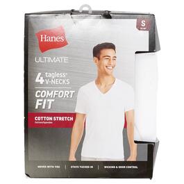 Mens Hanes&#40;R&#41; Ultimate&#40;R&#41; 4pk. Comfort Fit Stretch V-Neck T-Shirts