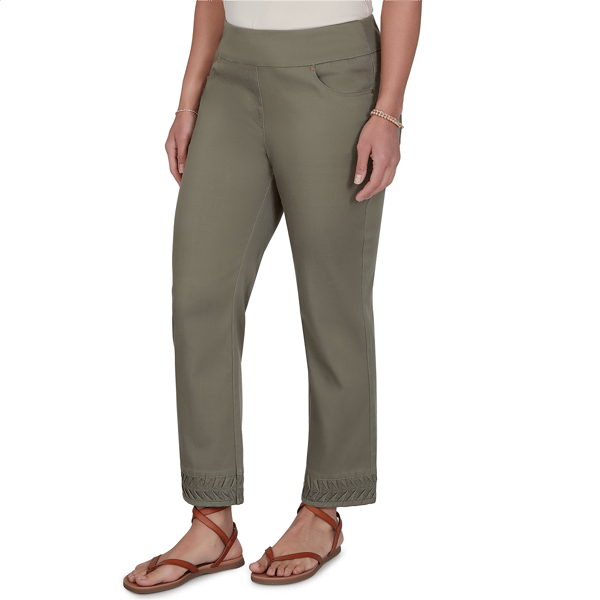 Womens Ruby Rd. Sedona Escape Pleated Hem Denim Ankle Pants
