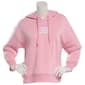 Juniors No Comment Fleece Leaf Lined Hoodie - Pink - image 1