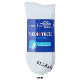 Mens Meditech 2pr. Diabetic Quarter Socks