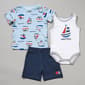 Baby Boy &#40;12-24M&#41; Nautica 3pc. Sailboat Bodysuit & Shorts Set - image 1