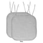 Sweet Home Collection Herringbone Memory Foam Chair Pad w/ Ties - image 8