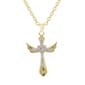 Accents by Gianni Argento Diamond Accent Angel Cross Necklace - image 1