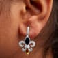Haus of Brilliance Onyx & Citrine Fleur de Lis Dangle Earrings - image 4
