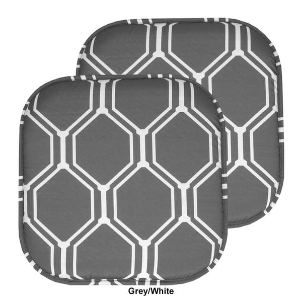 Sweet Home Collection Mirage Hexagonal Memory Foam Chair Pad
