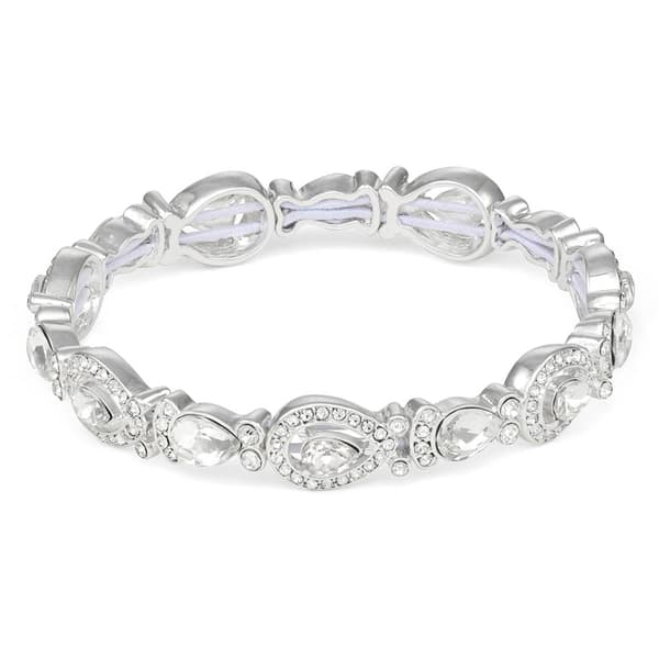 You''re Invited Silver-Tone Crystal Stretch Bracelet - image 
