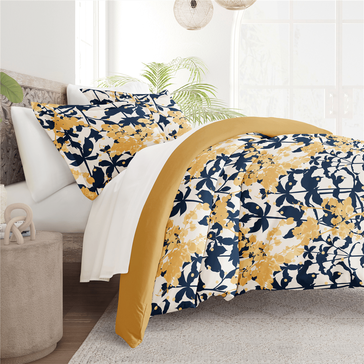 Open Video Modal for Soft Essentials Ultra Soft Boho Flower Reversible Duvet Cover Set