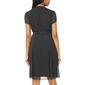 Womens MSK Short Sleeve Dot Chiffon Pintuck A-Line Dress - image 2