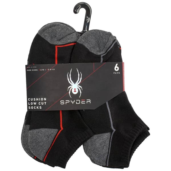 Mens Spyder 6pk. Color Block Low Cut Socks - image 