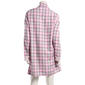 Womens Jaclyn Long Sleeve Plaid Flannel Notch Collar Nightshirt - image 2