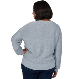 Plus Size Emaline Lavender Revelry Long Sleeve Sequin Sweater
