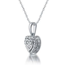 Diamond Classics™ Sterling Silver 1/10ctw. Heart Pendant