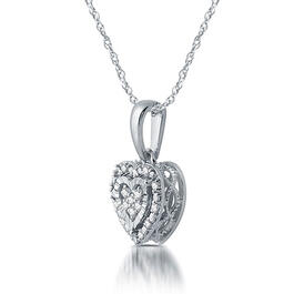 Diamond Classics&#8482; Sterling Silver 1/10ctw. Heart Pendant