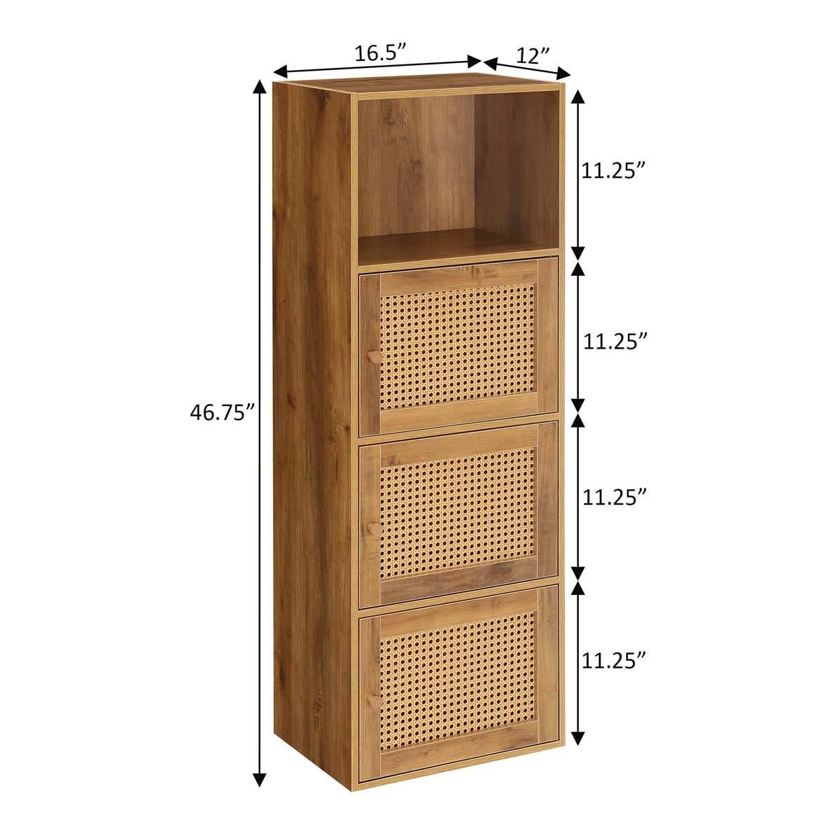 Convenience Concepts Xtra Storage Weave 3-Door Cabinet