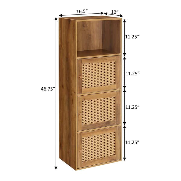 Convenience Concepts Xtra Storage Weave 3-Door Cabinet