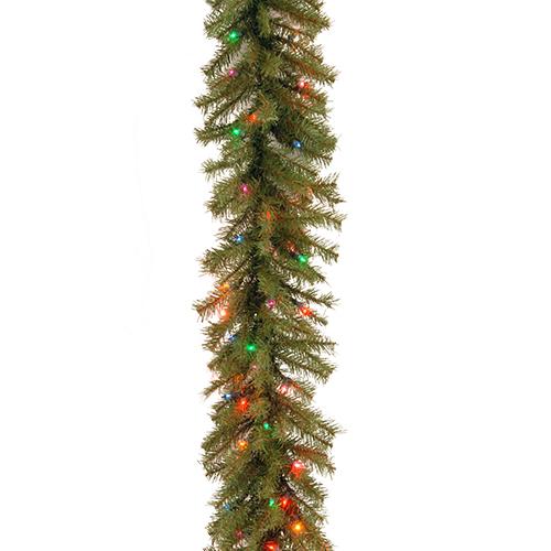National Tree 9ft. Battery Operated LED Norwood Fir Garland - image 