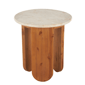 9th & Pike® Traditional Brown Teak Wood End Table - image 1