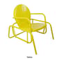 Northlight Seasonal Retro Metal Tulip Glider Patio Chair - image 2