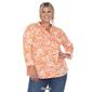 Plus Size White Mark Pleated Long Sleeve Floral Blouse - image 7
