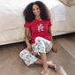Womens HUE&#174; Cotton Tee & Capri Pajama Set - image 2