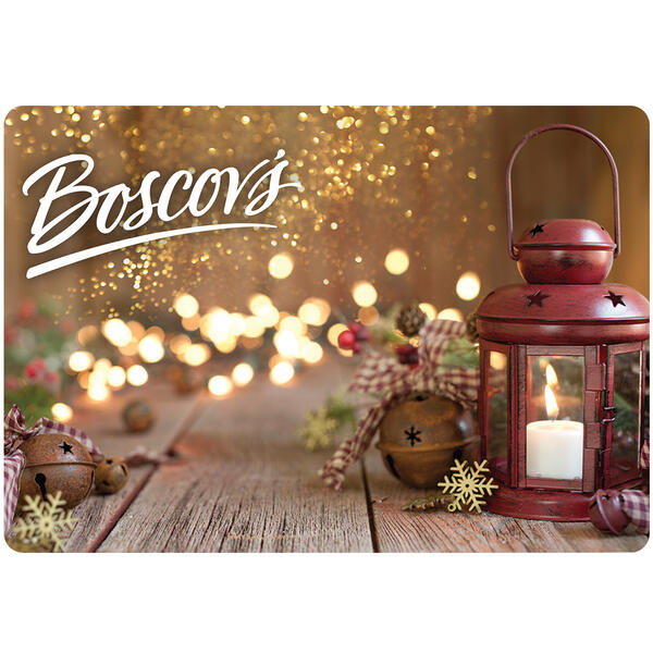 Boscov&#39;s Holiday Lantern Gift Card - image 