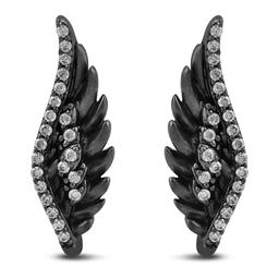 Enchanted by Disney Sterling Silver Maleficent Wing Earrings