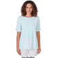 Womens Ruby Rd. Must Haves II Knit Stripe Tee - image 3